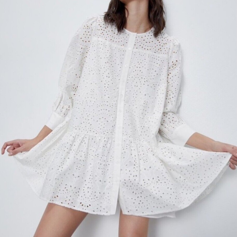Zara Cutwork Embroidery White Dress
4786/084 Size XS